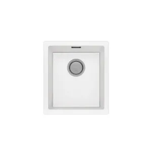 Phoenix 5000 Series Single Bowl Quartz Resin Sink 418 x 468mm Matte White by PHOENIX, a Kitchen Sinks for sale on Style Sourcebook