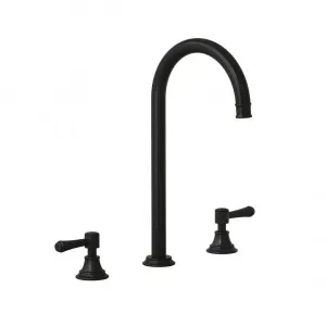 Kingsley Assembly Bench Mounted Set - Matte Black by ABI Interiors Pty Ltd, a Bathroom Taps & Mixers for sale on Style Sourcebook