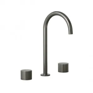 Pixi Tile Insert Assembly Bench Mounted Set - Brushed Gunmetal by ABI Interiors Pty Ltd, a Bathroom Taps & Mixers for sale on Style Sourcebook