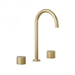 Pixi Tile Insert Assembly Bench Mounted Set - Brushed Brass by ABI Interiors Pty Ltd, a Bathroom Taps & Mixers for sale on Style Sourcebook