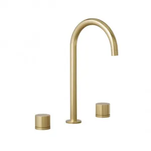 Milani Assembly Bench Mounted Set - Brushed Brass by ABI Interiors Pty Ltd, a Bathroom Taps & Mixers for sale on Style Sourcebook