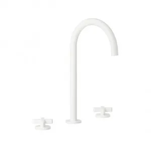 Cross Assembly Bench Mounted Set - White by ABI Interiors Pty Ltd, a Bathroom Taps & Mixers for sale on Style Sourcebook