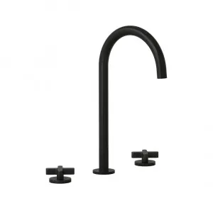 Cross Assembly Bench Mounted Set - Matte Black by ABI Interiors Pty Ltd, a Bathroom Taps & Mixers for sale on Style Sourcebook