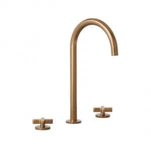 Cross Assembly Bench Mounted Set - Brushed Copper by ABI Interiors Pty Ltd, a Bathroom Taps & Mixers for sale on Style Sourcebook