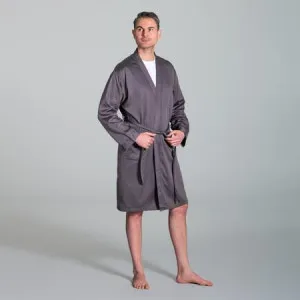 Men's Alessio Robe - Porcini Grey, M/L, Bamboo Cotton by Canningvale, a Bathrobes for sale on Style Sourcebook