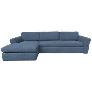 Bowie 3 Seater Sofa + Chaise LHF in Como Blue by OZ Design, a Sofas for sale on Style Sourcebook