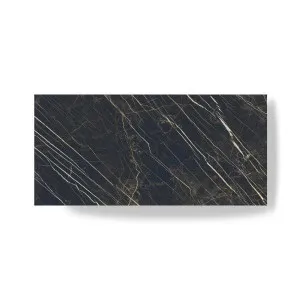 Marmoker Nero Creta Honed 600X1200 by Casalgrande Padana, a Marble Look Tiles for sale on Style Sourcebook