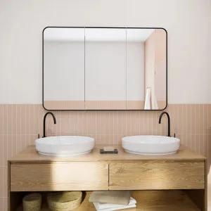 Callie Rectangle Mirror Cabinet Black 120cm x 80cm by Luxe Mirrors, a Cabinets, Chests for sale on Style Sourcebook