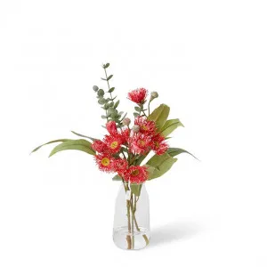 Flowering Eucalyptus Leaf Mix  - Harnan Vase - 20 x 20 x 40cm by null, a Plants for sale on Style Sourcebook