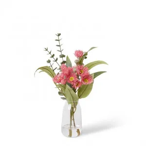 Flowering Eucalyptus Leaf Mix  - Harnan Vase - 20 x 20 x 40cm by null, a Plants for sale on Style Sourcebook