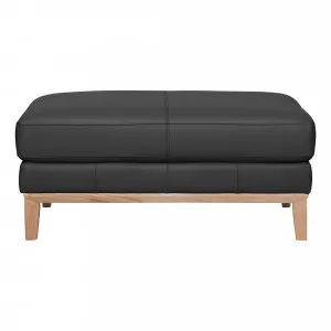 Dante Ottoman in Leather Black by OZ Design, a Ottomans for sale on Style Sourcebook
