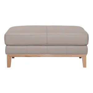 Dante Ottoman in Leather Light Mocha by OZ Design, a Ottomans for sale on Style Sourcebook