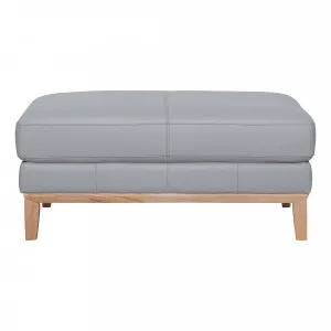 Dante Ottoman in Leather Pewter by OZ Design, a Ottomans for sale on Style Sourcebook