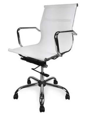 Ex Display - Carter Low Back Office Chair - White Mesh by Interior Secrets - AfterPay Available by Interior Secrets, a Chairs for sale on Style Sourcebook