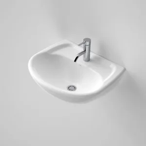 Caravelle Wall Basin 550mm With Bracket 1 Tap Hole | Made From Vitreous China In White By Caroma by Caroma, a Basins for sale on Style Sourcebook