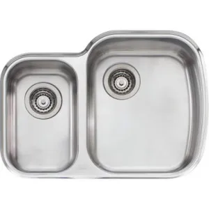 Monet Sink 1&1/2 Bowl (Rh Large Bowl) Mo72U 675mm X 500mm No Tap Hole Undermount | Made From Stainless Steel By Oliveri by Oliveri, a Kitchen Sinks for sale on Style Sourcebook