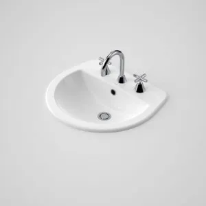 Cosmo Vanity Basin With Overflow 3 Tap Holes | Made From Vitreous China In White By Caroma by Caroma, a Basins for sale on Style Sourcebook