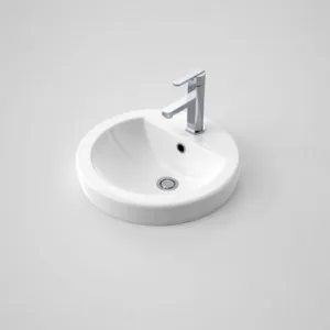Cosmo Inset Basin With Overflow 1 Tap Hole | Made From Vitreous China In White By Caroma by Caroma, a Basins for sale on Style Sourcebook