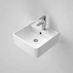 Carboni II Wall Basin 1 Tap Hole | Made From Vitreous China In White By Caroma by Caroma, a Basins for sale on Style Sourcebook
