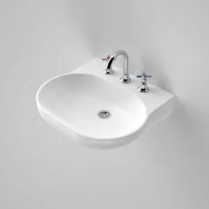 Opal 510 Wall Basin With Plug & Waste 3 Tap Holes | Made From Vitreous China In White By Caroma by Caroma, a Basins for sale on Style Sourcebook