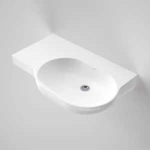 Opal 720 Left Hand Wall Basin With Plug & Waste 3 Tap Holes | Made From Vitreous China In White By Caroma by Caroma, a Basins for sale on Style Sourcebook