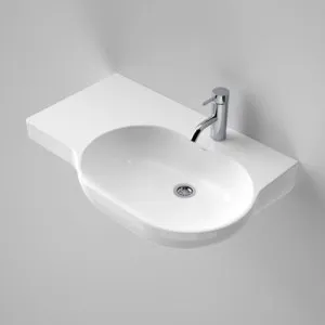 Opal 720 Left Hand Wall Basin With Plug & Waste 1 Tap Hole | Made From Vitreous China In White By Caroma by Caroma, a Basins for sale on Style Sourcebook