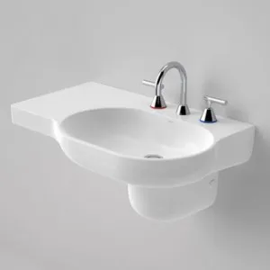 Opal 720 Left Hand Wall Basin 3 Tap Hole | Made From Vitreous China In White By Caroma by Caroma, a Basins for sale on Style Sourcebook