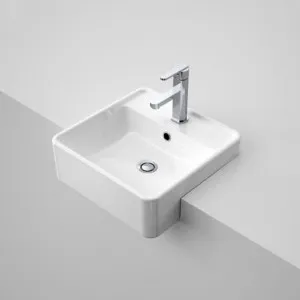 Carboni II Semi Recessed Basin With Overflow 1 Tap Hole | Made From Vitreous China In White By Caroma by Caroma, a Basins for sale on Style Sourcebook