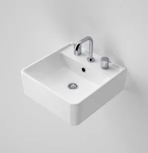 Carboni II Wall Basin 3 Tap Hole | Made From Vitreous China In White By Caroma by Caroma, a Basins for sale on Style Sourcebook