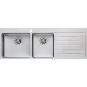 Sonetto 1 & 3/4 Left Hand Bowl Topmount Sink With Drainer 1 Tap Hole | Made From Stainless Steel By Oliveri by Oliveri, a Kitchen Sinks for sale on Style Sourcebook