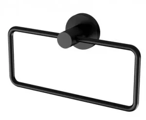 Radii Hand Towel Holder With Round Plate Matte In Black By Phoenix by PHOENIX, a Towel Rails for sale on Style Sourcebook