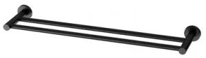 Radii Towel Rail Double 600mm Round Plate Matte In Black By Phoenix by PHOENIX, a Towel Rails for sale on Style Sourcebook