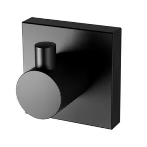Radii Robe Hook With Square Plate Matte In Black By Phoenix by PHOENIX, a Shelves & Hooks for sale on Style Sourcebook