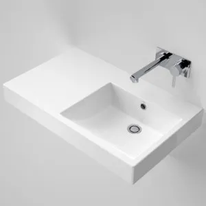 Liano Nexus Wall Basin Left Hand With Overflow 750mm 3 Tap Holes | Made From Vitreous China In White By Caroma by Caroma, a Basins for sale on Style Sourcebook