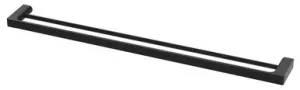 Gloss Towel Rail Double 800mm Matte | Made From Brass In Black By Phoenix by PHOENIX, a Towel Rails for sale on Style Sourcebook
