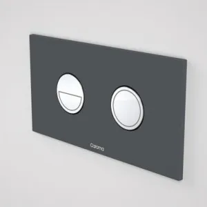 Invisi Series Ii® Round Dual Flush Plate & Buttons (Metal) Dark In Grey By Caroma by Caroma, a Toilets & Bidets for sale on Style Sourcebook