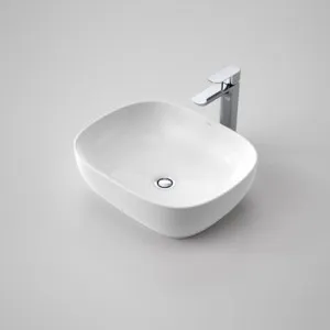 Tribute Artisan B7 Above Counter Basin Curved Rectangle 170mm Nth | Made From Vitreous China In White By Caroma by Caroma, a Basins for sale on Style Sourcebook