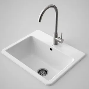 Cubus Laundry Vanity Basin With Overflow 1 Tap Hole | Made From Ceramic In White By Caroma by Caroma, a Basins for sale on Style Sourcebook
