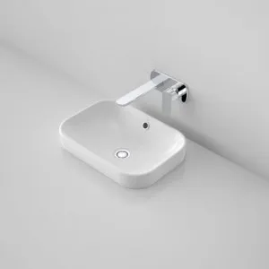 Luna Inset Basin Landing With Overflow Nth | Made From Vitreous China In White By Caroma by Caroma, a Basins for sale on Style Sourcebook