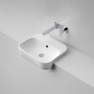 Luna Semi Recessed Basin 3 Tap Holes | Made From Ceramic In White By Caroma by Caroma, a Basins for sale on Style Sourcebook