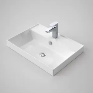 Teo 2.0 600 Inset Basin 602mm X 440mm With Overflow 1 Tap Hole | Made From Clay In White By Caroma by Caroma, a Basins for sale on Style Sourcebook