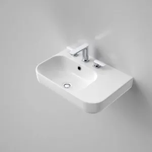 Luna Shelf Wall Basin 3 Tap Hole | Made From Vitreous China In White By Caroma by Caroma, a Basins for sale on Style Sourcebook