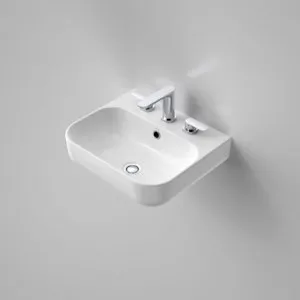 Luna Wall Basin 3 Tap Hole | Made From Vitreous China In White By Caroma by Caroma, a Basins for sale on Style Sourcebook