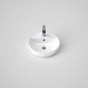 Tribute Sculptural Inset Round Basin 430mm With Overflow 1 Tap Hole | Made From Vitreous China In White By Caroma by Caroma, a Basins for sale on Style Sourcebook