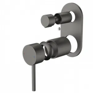 Liano II Bath/Shower Mixer With Diverter Trim Kit - Rounded Cover Plate | Made From Brass In Gunmetal By Caroma by Caroma, a Bathroom Taps & Mixers for sale on Style Sourcebook