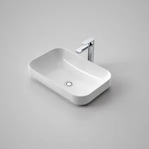 Tribute Rectangle 530 Inset Basin With Plug & Waste Nth | Made From Clay In White By Caroma by Caroma, a Basins for sale on Style Sourcebook