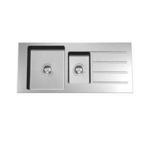 Evolution Care 1.5 End Left Hand Bowl Overmount 1 Tap Hole | Made From Stainless Steel By Caroma by Caroma, a Kitchen Sinks for sale on Style Sourcebook
