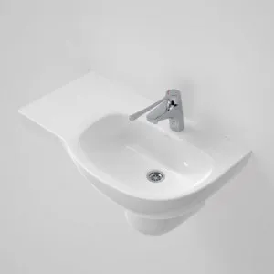 Care 700 Wall Basin With Left Hand Shelf 1 Tap Hole | Made From Vitreous China In White By Caroma by Caroma, a Basins for sale on Style Sourcebook
