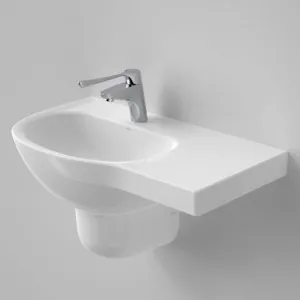 Care 700 Wall Basin With Right Hand Shelf 1 Tap Hole | Made From Vitreous China In White By Caroma by Caroma, a Basins for sale on Style Sourcebook