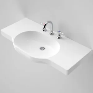 Opal 900 Twin Wall Basin With Plug & Waste 3 Tap Holes | Made From Vitreous China In White By Caroma by Caroma, a Basins for sale on Style Sourcebook
